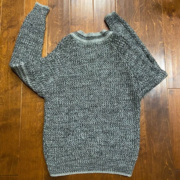 Anderson Little Vintage 90s Cable Knit Gray V-Neck Sweater Men's Size Large - Picture 5 of 8